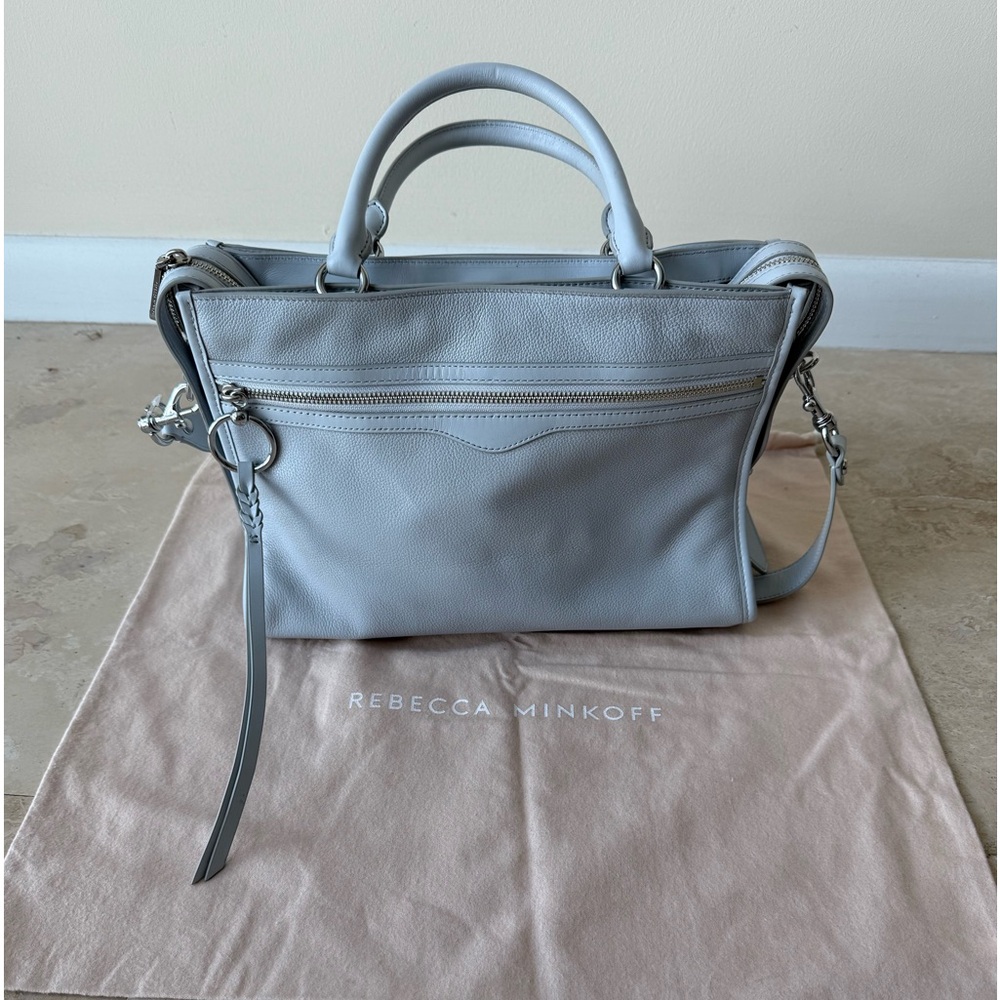 Rebecca Minkoff Soft Gray/Blue  Leather Satchel